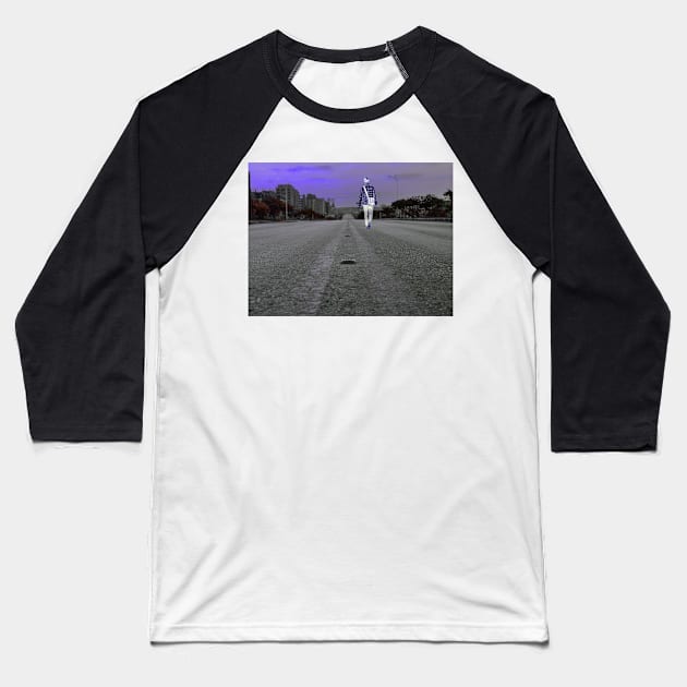 Man walking away Baseball T-Shirt by ASAQ's store